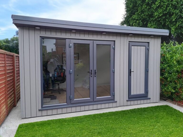 Bespoke Garden Office and Storage for a Narrow Garden in Woking, Surrey